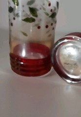 2 NWT Pfaltzgraff Winterberry Tumbler Glasses Holly Berries Etched Handpainted