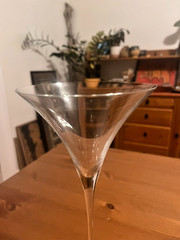 2 Elegant Rona Slovakia Crystal Long Stem Martini Glasses Very Tall 10 3/4”