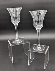 (2) Gorham Crystal ‘Triumph’ Wine Glass Water Goblet Discontinued Pattern