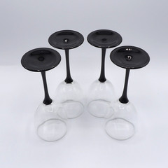 Domino Signature Black by Cristal D’Arques-Durand Claret Wine Glasses Set of 4