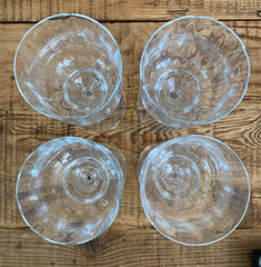 Baccarat Crystal Capri Optic Water Goblets 6 5/8″ Set of 4 Mint