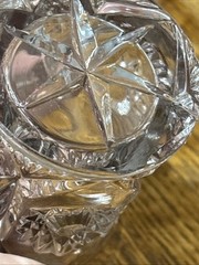 (1) Tumbler 4″ American Brilliant Period cut glass crystal geometric