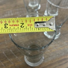 Set of 5 MCM Vintage Bar Beer Glass – Clear – 6”