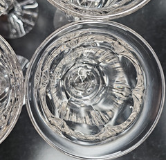 6 Imperial Glass Old Williamsburg Clear Water Goblets Vintage Stemware Retro Lot