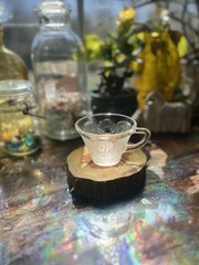 Americana Punch Cup Embossed Eagle W/ Olive Branch Hazel Atlas USA-UV reactive