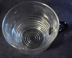 Cambridge Tally Ho Punch cup pair Cobalt handles A3