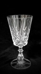 8 Water Goblets «Laurie» by ROYAL CRYSTAL ROCK Cut Glass