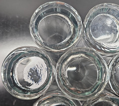 (7) Anchor Hocking Essex Clear 14 Oz Tumblers Set Octagonal Drinking Glasses Lot