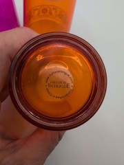 Vintage Hand painted Mini 4oz. Juice Glasses Set Of 4 Hot Pink & Orange
