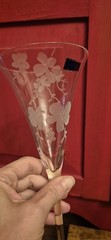 New Marquis by Waterford Crystal Flora Champagne Flutes Set of 2 New In Box NIB