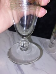 Vtg 2 Libbey Marine Life Pilsner Glasses Fish Seahorse Beach Tropical Gold Aqua