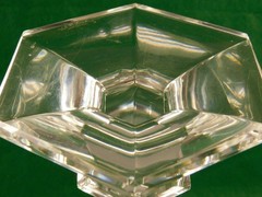 VINTAGE VAL ST LAMBERT HEAVY BELGIUM CLEAR CRYSTAL CANDLESTICK SIGNED 11»