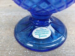 Avon 1976 Fostoria Cobalt Blue Goblets Geo/Martha Washington & Mt Vernon Creamer