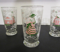 Vtg Libbey SOUTHERN BELLE Drinking Glasses Tumblers 5 1/4″ high SET OF 4
