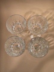 Cristal d Aques Chantelle Lady Victoria 24% Crystal Cordial Glasses Set Of 4 EUC
