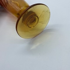 VICTORIAN MT WASHINGTON NEW ENG GLASS SUNRISE AMBERINA PANEL JUICE TUMBLER 1884