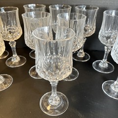 12 Cristal d ‘Arques Durand Crystal Longchamp Glasses Clear Water Goblets 7.25”