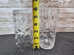 Pair Italy RCR Laurus Crystal Highball Glasses Clear MINT! 5.75”