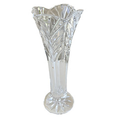 Vintage Noritake Bud Vase Full Lead Crystal Treasury Scalloped Rim West Germany