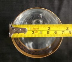 Vintage American Cut Crystal Wine Glasses w/ Gold Oak Leaf Embellishments