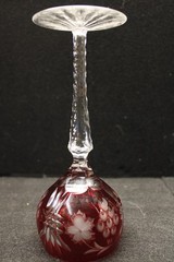 Ajka Marsala Crystal Ruby Cut to Clear Crystal Goblet {538} 8.1.25