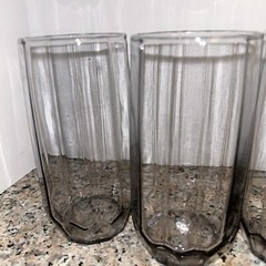 (6) Symmetry Heather Purple by Libbey Glass Company Tumbler Glass 12 sided