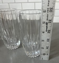 2 Mikasa Crystal PARK LANE 12 Oz Highball Glasses Tumblers 5.75”