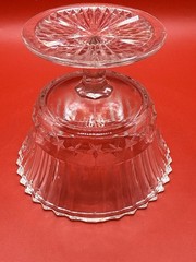 Vintage Set Of 6 Anchor Hocking Stars & Stripes Clear Sherbet Dishes 1940’s