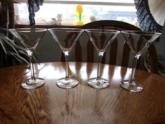 Martini Cocktail Cut Stem Elegant – Set of 4