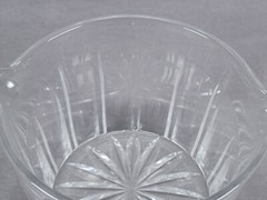 19th Century British Cut Panels & Lines Flint Glass Wine Rinser C. 1840-1860s B
