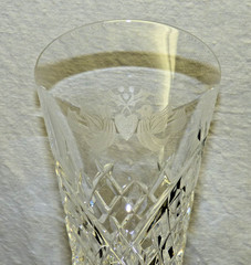 Waterford Crystal 12 Days of Xmas 10 1/4″ Champagne Flute 2 Turtle Doves Alana