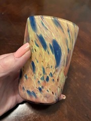 Antique End of Day Spatter Glass Tumbler