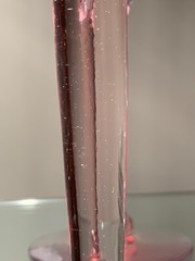 3 Vintage Tall Stemmed Pink Glass Goblets Flare Top Mouth Blown Choice Of 2Sizes