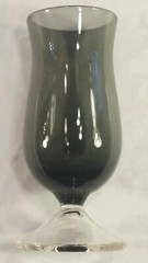 Set 6 Vintage MCM Cordial Glasses Smokey Gray with Clear Foot Aperitif Digestif
