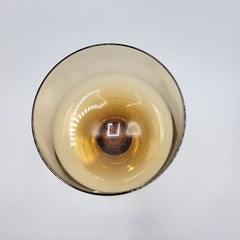 Vintage Sasaki Crystal Smoky Amber Wine Water Goblet Glasses Set Of 2 Clear Stem