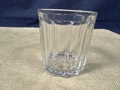 Hazel Atlas Clear Glass Toothpick Holder or Small Juice Tumbler Vintage