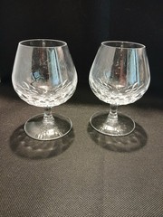 Vintage Cristal d’Arques Durand Crystal Longchamp Brandy Sniffers Set of 2