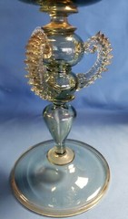 Antique VENETIAN GLASS GOBLET 12.25″ Large