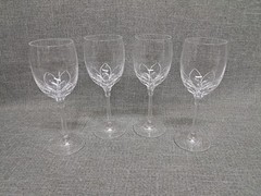 4 Margarita By Villeroy & Boch Cut Vertical/Arch Crystal 7 1/4″ Wine Glasses