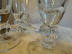 Set of 6 Vintage Astrid 5 Lobe Stem by Swedish Glass Iced Tea Glasses 7 3/8″