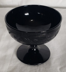 Vtg Hazel Atlas Black Cloverleaf 1930-1936 Sherbet 3″ Footed (X5)