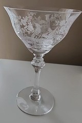 Tiffin Persian Pheasant Tall Goblet **FIVE**