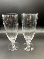 Tiffin-Franciscan Rose Marie Vintage Cut Crystal Iced Tea Glasses – 4