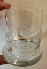Clear 7″ Etched Tumble Up Bedside Water Carafe And Glass Ships FREE in the USA