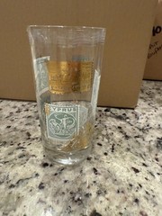Set of Three 22 Karat Gold Cyprus’s Gold Plate Glasses Mid Century Modern MCM
