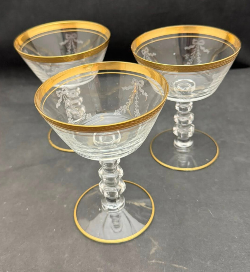 Tiffin-Franciscan Bouquet Tall Sherbets (set of 3)