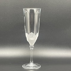 JG Durand Cristal D’Crystal Champagne Flute Arques FLORENCE Frosted Petals