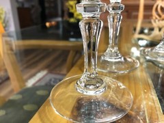 4 Cristal D’Arques-Durand Chantelle Claret Wine Glasses 6 7/8″ Tall 3 1/4″ Wide