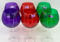 STUNNING Six Marquis by Waterford Crystal Jewels Aromatic Balloon Wine Glass