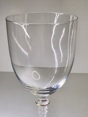 Pair Of Hoya Entasis Gold Water Goblets Glasses Wine Rare Discontinued Clear